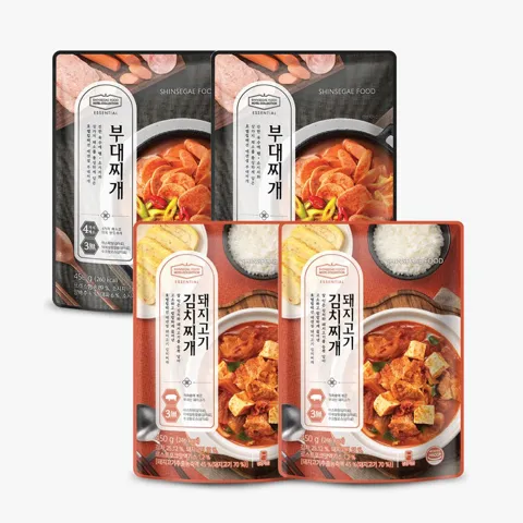 호텔컬렉션 에센셜 부대찌개 450g 2개 + 호텔컬렉션 에센셜 돼지고기 김치찌개 450g 2개 [원산지:상세설명에 표시]