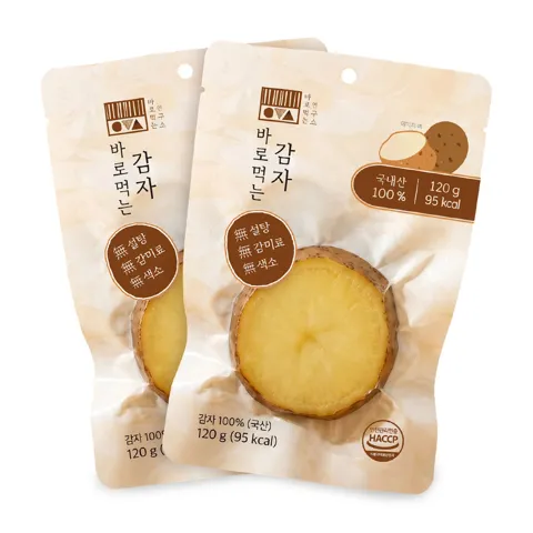 [연휴 N배송 : 새벽배송(9/27 07시 이전도착)] 바로먹는감자 찐감자 다이어트 간편 아침 식사대용 실온 보관 120g, 20개 [원산지:국산]