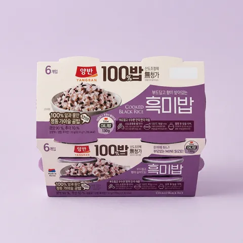 최저가보상) 동원 양반 100밥 흑미밥, 130g, 36개