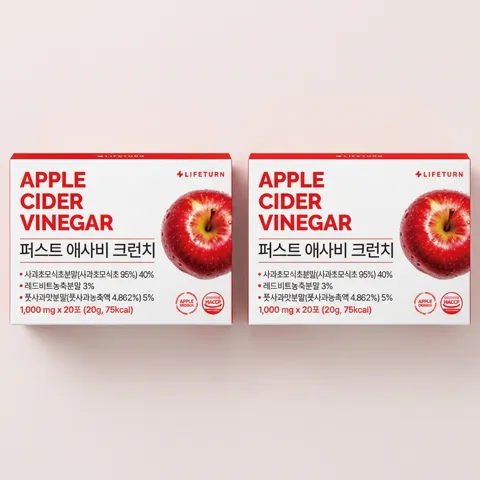 하루특가) 라이프턴 퍼스트 애사비 크런치 애플사이다비니거, 20g, 2박스