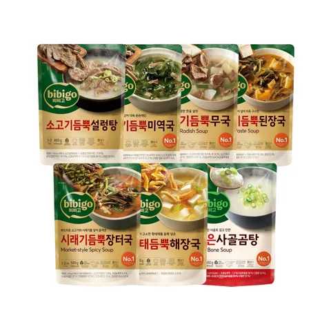 하루특가) 비비고 간편국탕 7종 맛보기 세트, 3.34kg, 1세트