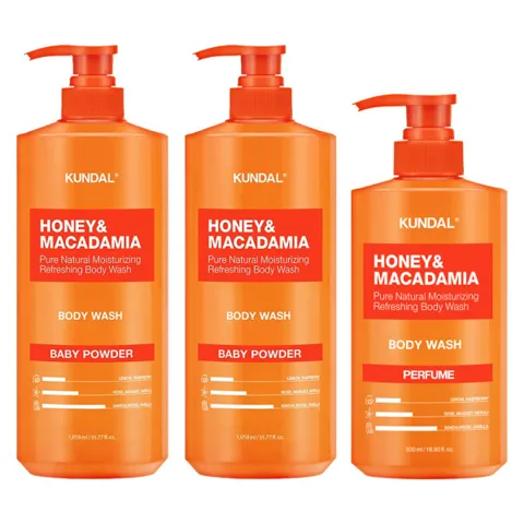 쿤달 퓨어 퍼퓸 바디워시 8종 1058ml 2개 + 500ml (36시간 향기 지속)
