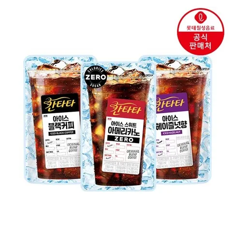 칸타타파우치 3종 190ml 20팩 (블랙/스위트아메리카노/헤이즐넛)