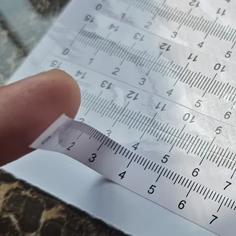 10개입 자가 접착식 재봉틀 자, 재봉 및 공예용 투명 측정 테이프, DIY용 정밀 마킹 도구