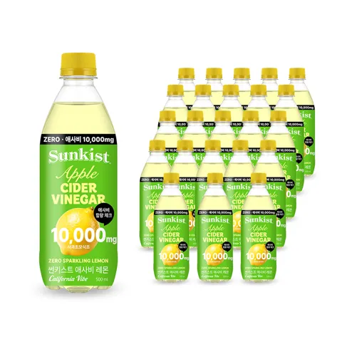 하루특가) 썬키스트 애사비 제로 레몬, 500ml, 24개