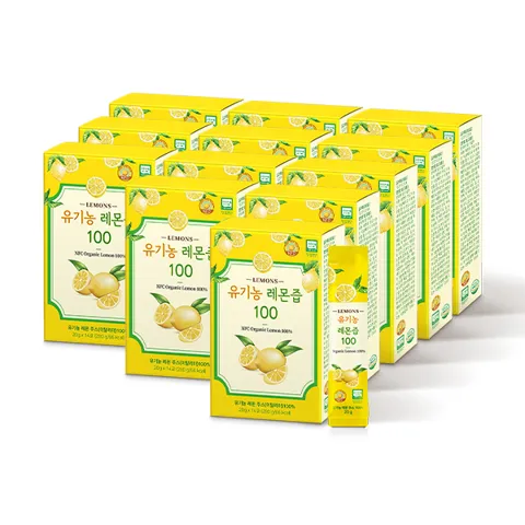 하루특가) 올바른 유기농 레몬즙 100, 20g, 14포, 12개