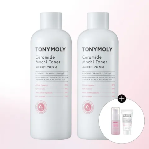 토니모리 대용량 화잘먹 세라마이드 모찌 토너 500ml, 2개