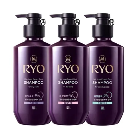 려 자양윤모 9ex 탈모전문케어 샴푸 (지성/민감) 400ml 3입