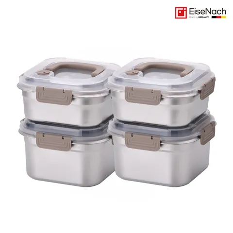 하루특가) 아이제나흐 스텐 찬통 2종세트, 1800ml + 2500ml, 2세트