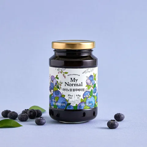 마이노멀 저당 저칼로리 블루베리잼 (블루베리쨈) 320g, 1개
