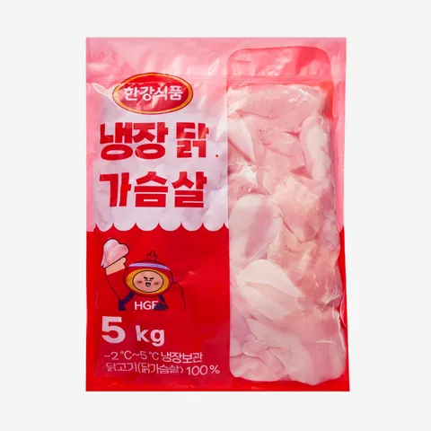 한강식품 국내산 냉장 닭가슴살 5kg (냉장) [원산지:국산]