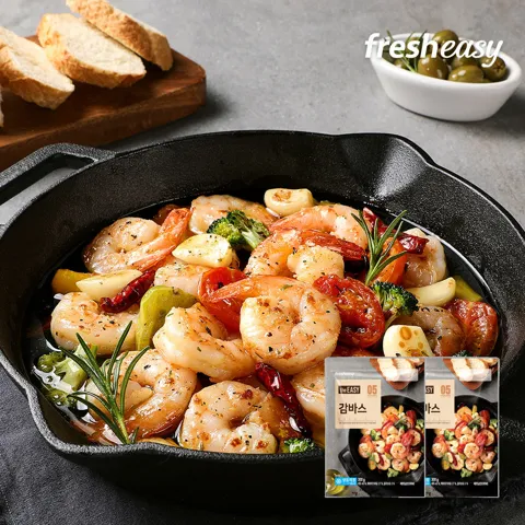 탱글한 새우가득 THE EASY 감바스 냉동 밀키트 320g, 2개