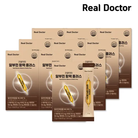 하루특가) 리얼닥터 알부민 활력 플러스, 15g, 14포, 10박스
