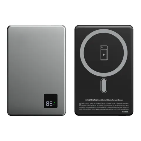 하루특가) 뉴클 8.9 울트라슬림 맥세이프 반고체 보조배터리, 4500mAh, 미드나잇 메탈, 1개
