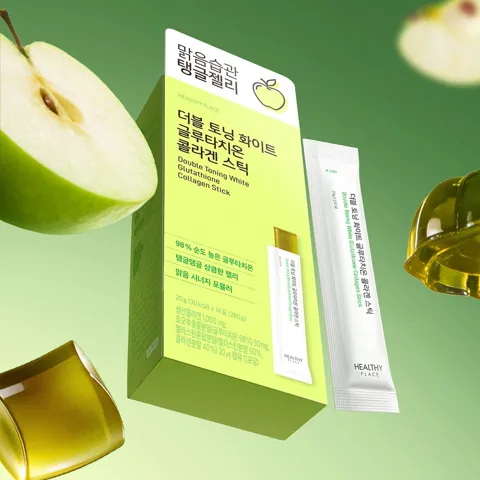 하루특가) 더블 토닝 화이트 글루타치온 콜라겐 스틱, 청사과맛, 14포, 2박스