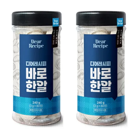 디어레시피 바로한알 코인 육수 멸치 동전 80정 x2개