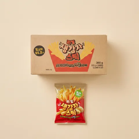 하루특가) 오즈랜드 리얼 생감자스틱, 20g, 18봉, 1박스