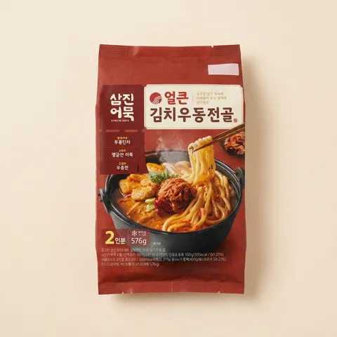 하루특가) 삼진어묵 얼큰 김치우동전골, 576g, 2개