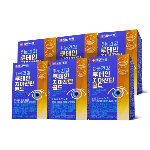 하루특가) 일양 눈건강 루테인 지아잔틴 골드, 500mg, 30캡슐, 6개