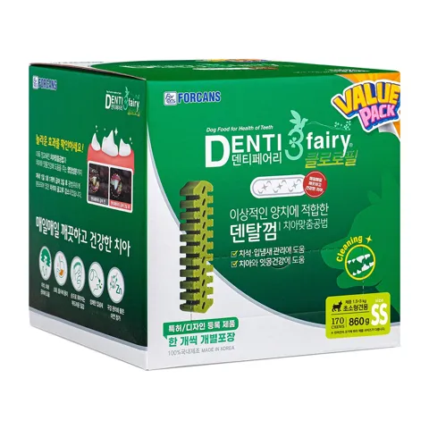 하루특가) 포켄스 덴티페어리 클로로필 강아지 덴탈껌, SS, 170개입, 860g, 1개