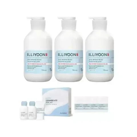 일리윤 세라마이드 아토 로션 564ml, 3개+증정(3종 키트(로션 50ml, 1개 + 크림, 30ml, 1개 + 탑투토워시 50ml, 1개) + 아토집중 크림 5ml, 4개))