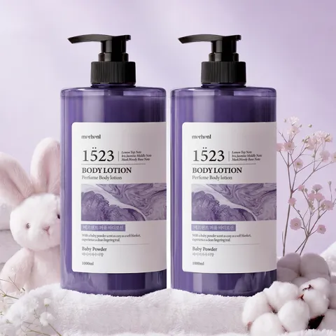 PICK) 메르헨트 퍼퓸 바디로션, 베이비파우향, 1000ml, 2개