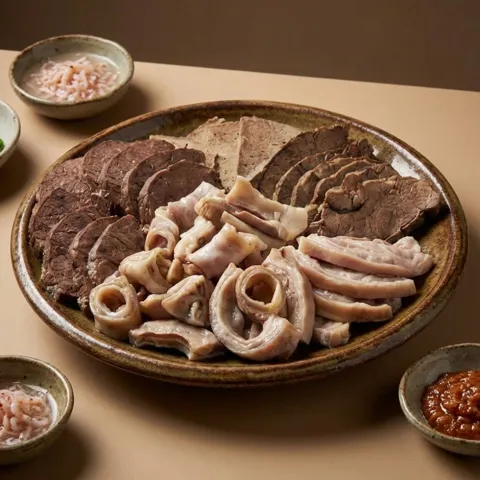 유비푸드 순대내장 모둠 2.5kg 오소리감투 허파 염통 간 울대 돼지부속 [원산지:국산(경상북도)]