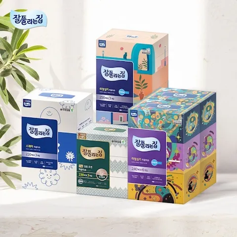 잘풀리는집 보습 로션미용티슈 230매 3입 4팩