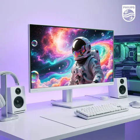 필립스 에브니아 27M2N3501PF QHD 260 IPS 지싱크 HDR 게이밍 화이트 무결점 모니터