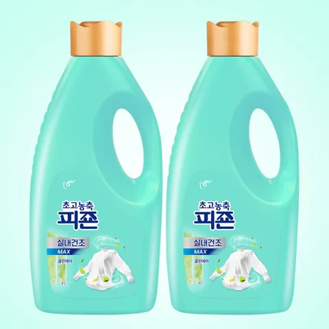 하루특가) 피죤 초고농축 섬유유연제 실내건조 MAX 클린데이, 2L, 2개