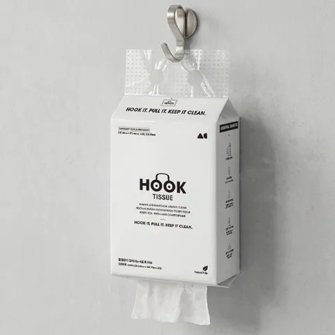 하루특가) HOOK 걸어쓰는 화장지, 4겹, 200매, 6개입