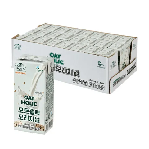 오트홀릭 오트밀크 귀리음료 식물성음료 오리지널 190ml 24팩
