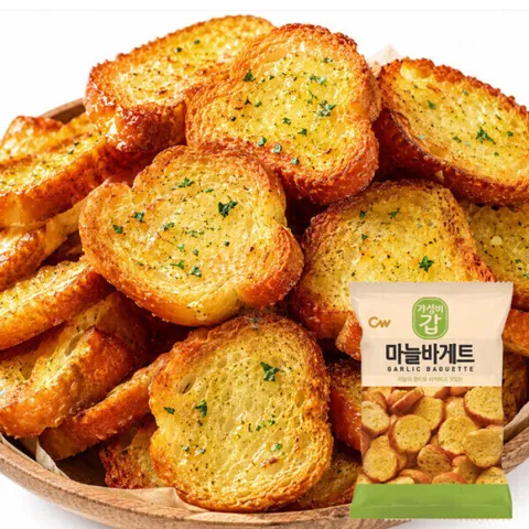 청우 마늘바게트 65gX15봉 /국산 마늘의 풍미 가득 바삭