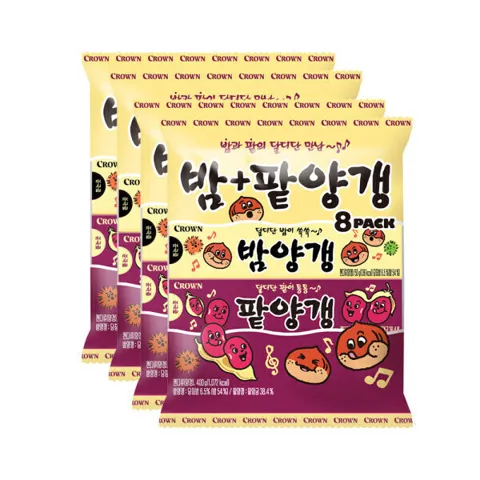 연양갱 8번들(밤양갱+팥양갱) 4팩(총32개) 등산/골프/러닝 당 충전 간식