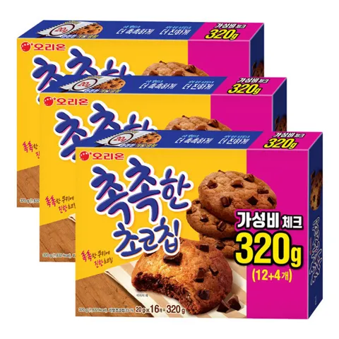 오리온 촉촉한 초코칩 16개입 x 3박스