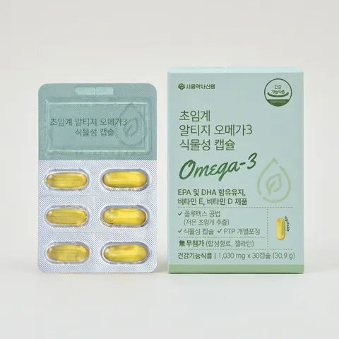 하루특가) 서울약사신협 초임계 알티지 오메가3 식물성캡슐, 1030mg, 30캡슐, 3개