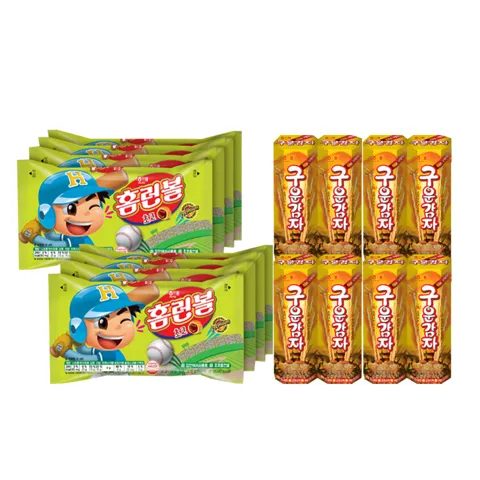 하루특가) 해태 홈런볼 41g 8개 + 구운감자 24g 8개, 1세트
