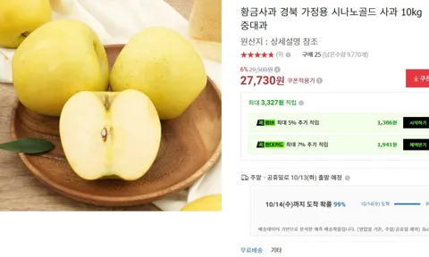 시나노 골드 사과 10kg (중대과)