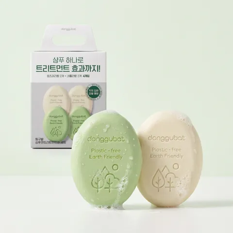 하루특가) 동구밭 샴푸 앤 트리트먼트바 세트, 로즈마리향 100g 2개 + 네롤리향 100g 2개, 4개