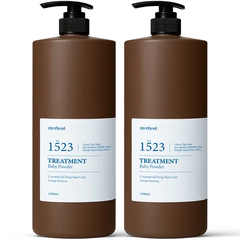 하루특가) 메르헨트 코코넛 대용량 트리트먼트, 베이비파우더향, 1500ml, 1+1 구성, 총 2개