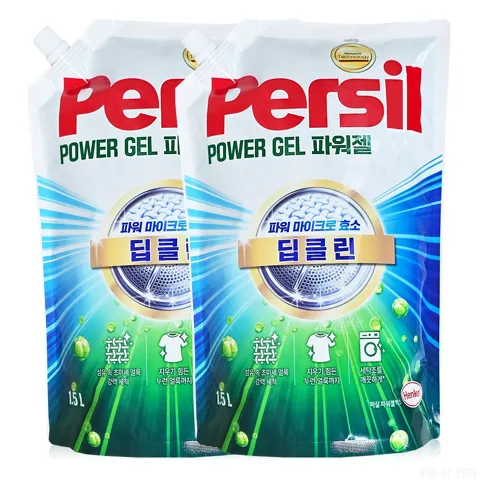 하루특가) 퍼실 액체세제 파워젤, 일반 드럼 겸용, 1.5L, 2개