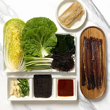 구룡포 황제 과메기 햇과메기 해초+야채 풀세트