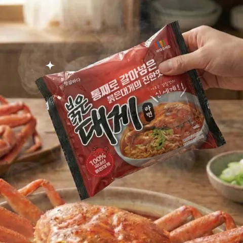 햇살바다 붉은 대게 라면 125g X 5봉