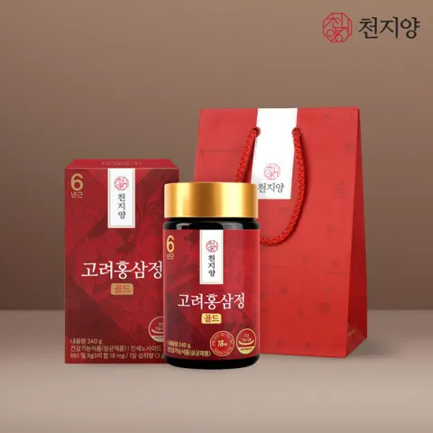 천지양 6년근 고려홍삼정 골드 240g 1개