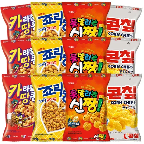 선착순특가) 크라운제과 인기스낵모음, 12팩, 1개