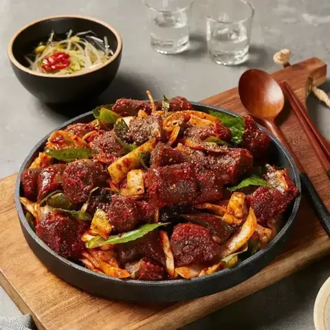매콤순대볶음 야시장1등메뉴 캠핑추천템 신선야채 밀키트