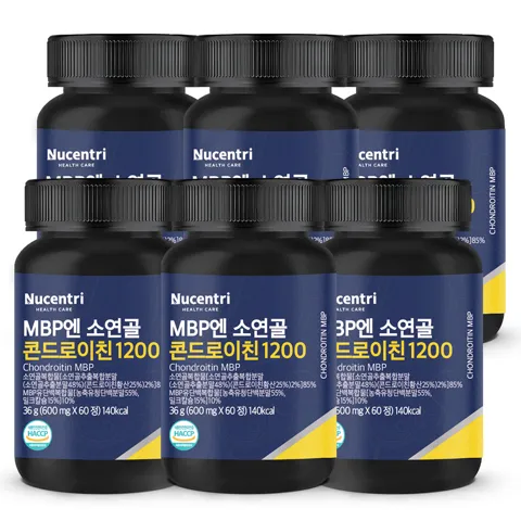 선착순특가) 뉴센트리 MBP엔 소연골 콘드로이친 1200, 600mg, 60정, 6개