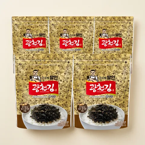 선착순특가) 광천김 3대째 달인 김자반, 60g, 5봉