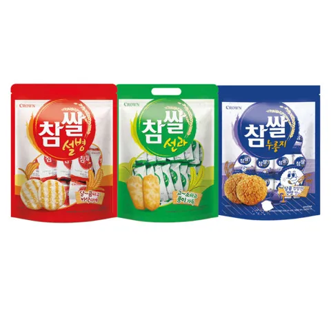 (옵션선택) 크라운 참쌀 설병/선과/누룽지 쌀과자 골라담기 (스낵/간식/다과)