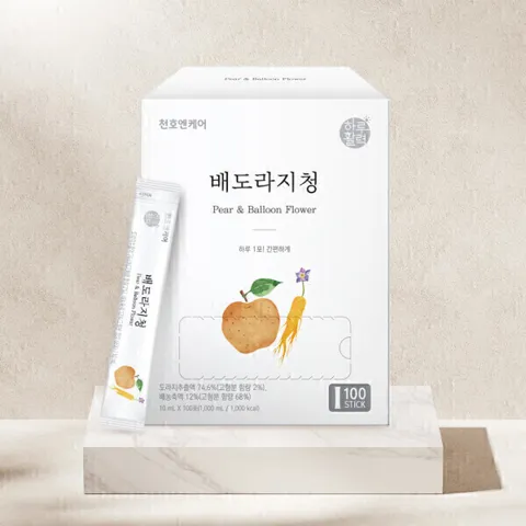 배도라지청 스틱 10ml 100포 1박스 도라지배즙 / 천호식품